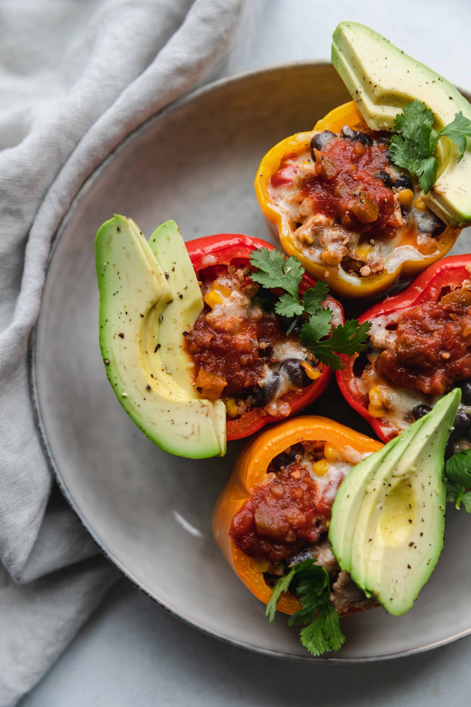 Turkey And Quinoa Stuffed Peppers Becks Lives Healthy